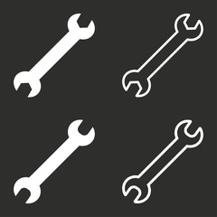 Wrench icon set.