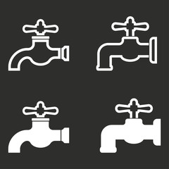 Faucet icon set.