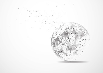 World map point, line, composition, representing the global, Global network connection,international meaning.