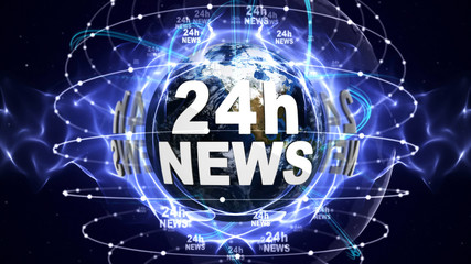 24h NEWS Text Around the World, Computer Graphics
