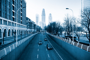 Fototapeta premium urban traffic view in modern city of China.