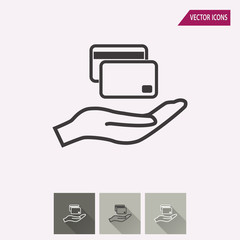 Credit card - vector icon.