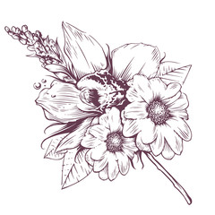Vintage Vector Flowers