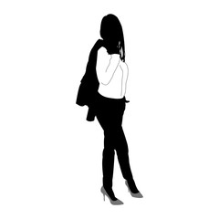 Business woman vector silhouette