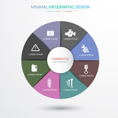 Infographic Elements with business icon on full color background  process or steps and options workflow diagrams,vector design element eps10 illustration