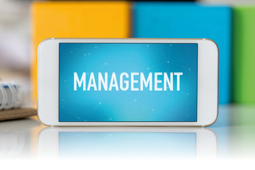 Smart phone which displaying Management