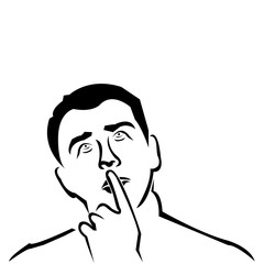 Expression of people think