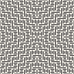 Maze Tangled Lines Contemporary Graphic. Vector Seamless Black and White Pattern.