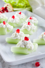 Apio cream cheese and pomegranate