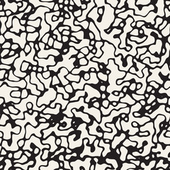 Noise Grunge Abstract Texture. Vector Seamless Black And White Pattern.