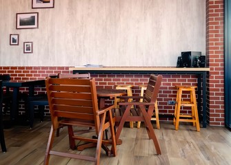 the interior in a coffee shop