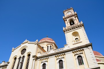 Fototapeta na wymiar View of Saint Minas Cathedral, Heraklion.