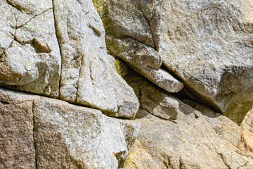 Close up of cracked rock fragment