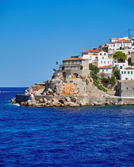 Fototapeta na wymiar Greece, Hydra island town and cape 