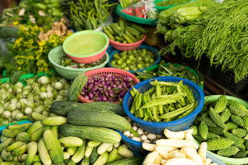 Fresh vegetables market