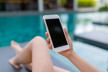 Using cellphone in swimming pool