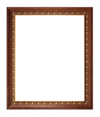 Picture antique frame isolated on white background