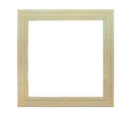 Fototapeta premium White painting canvas frame isolated on white background