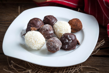 Homemade sweet balls.