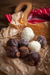 Homemade sweet balls.