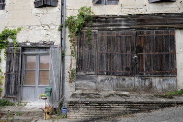 Old front door and window