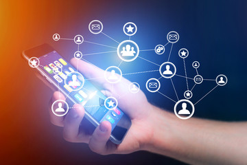 Concept of business international network interface - Technology concept