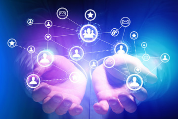 Concept of business international network interface - Technology concept