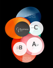Abstract circles on black
