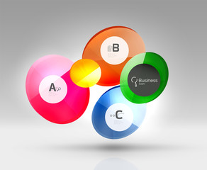 Obraz premium Glass circles banner