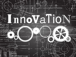 Innovation Blackboard Tech Drawing