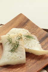 Flat fish fillet and thymus