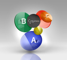 Glass circle infographics