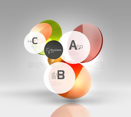 Glass circle infographics