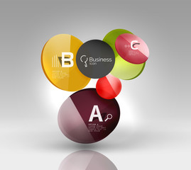 Circle modern business infographics design template