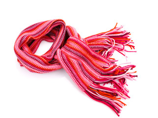 Obraz na płótnie Canvas Striped red scarf