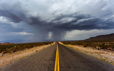 Stormy road