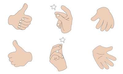 Mains OK claquements de doigts