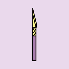 Paper knife. Vector icon.