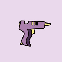 Glue gun. Vector icon.