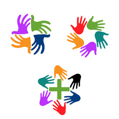 Obraz premium Hand icon, vector illustration. Flat design style