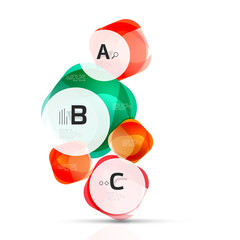 Vector glossy square elements