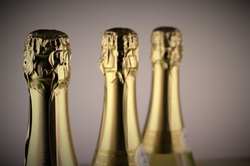 An image of a champagne bottle - blurry background