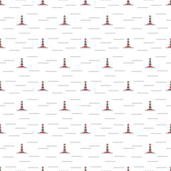 seamless pattern lighthouse