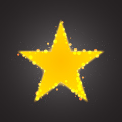 Stars vector sparkling gold background design. Vector