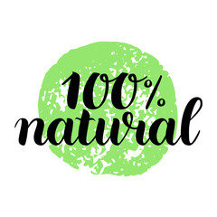 Eco vector sign. Hand drawn brush lettering isolated on white. Modern font. Vector illustration. Tag for packaging, restaurants menu, cafe etc