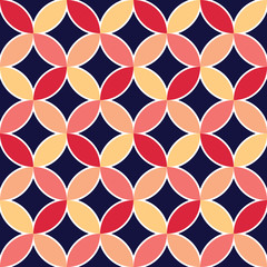 diamonds and circles pattern petals