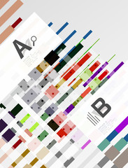 Colorful lines, rectangles and stripes with option infographics