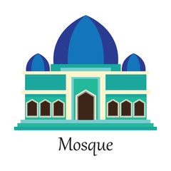 Islamic Mosque / Masjid for Muslim pray icon. vector illustration