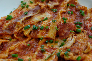 Pork Korean Marinated in Korean Restaurant