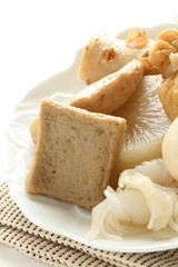 Japanese food, Konjac and fish cake oden